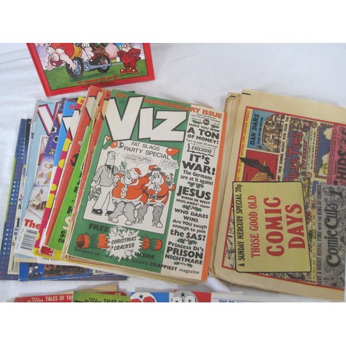 177 - A selection of Viz magazines and other comics, some vintage