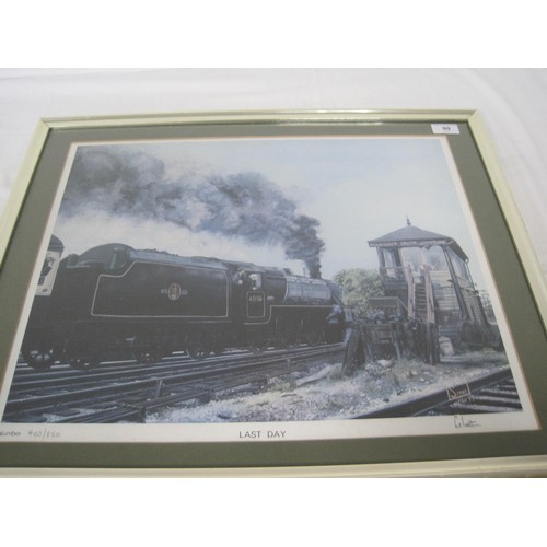 60 - F&G British Rail Signed Print titled Last Day.