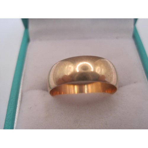 212 - 9 carat rose gold wedding ring, British hallmarks, 2.9g approx, ring size N, width of band estimated... 