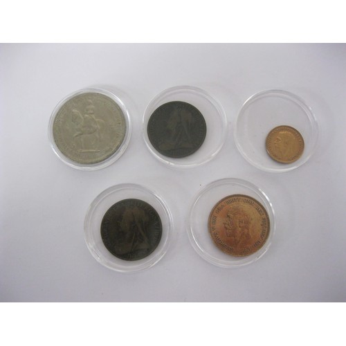 223 - A bag of assorted British pre-decimal coins, mainly QEII, including pennies, half crowns, a 1900 pen... 