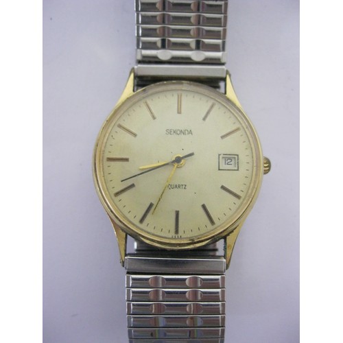 226 - Seven assorted gents wristwatches including a Rotary mechanical and an Ingersoll mechanical. A/f the... 