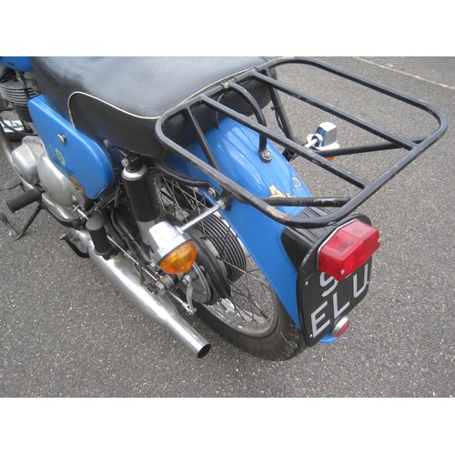 2 - A 1962 AJS Model 31 650cc Twin Motorcycle, blue, restored and in full running order, was ridden to o... 