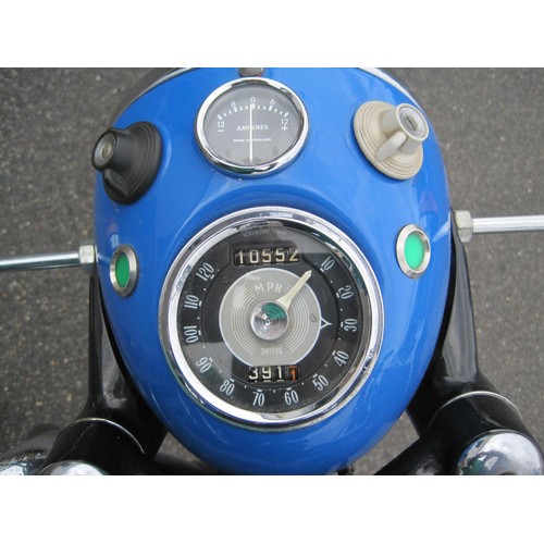 2 - A 1962 AJS Model 31 650cc Twin Motorcycle, blue, restored and in full running order, was ridden to o... 