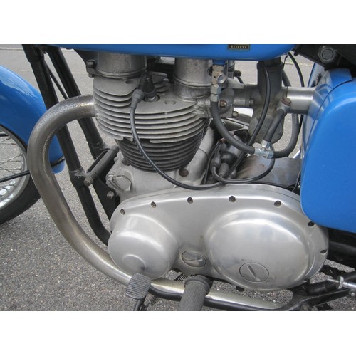 2 - A 1962 AJS Model 31 650cc Twin Motorcycle, blue, restored and in full running order, was ridden to o... 