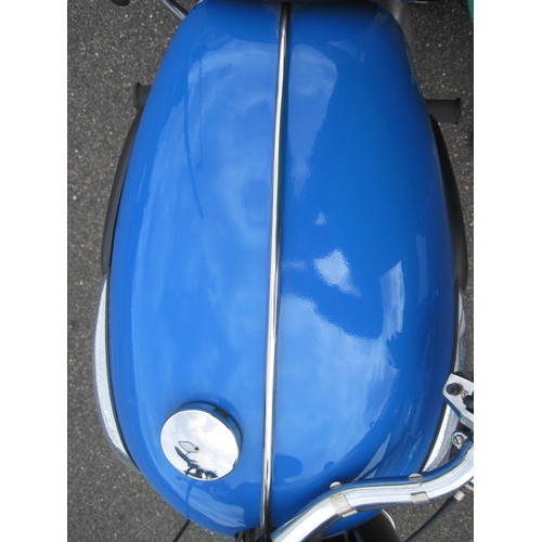 2 - A 1962 AJS Model 31 650cc Twin Motorcycle, blue, restored and in full running order, was ridden to o... 