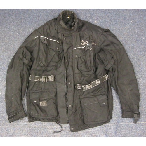 38 - A Gentleman's Euro brand teflon armoured size XXL motorcycling jacket and a similar pair of trousers... 