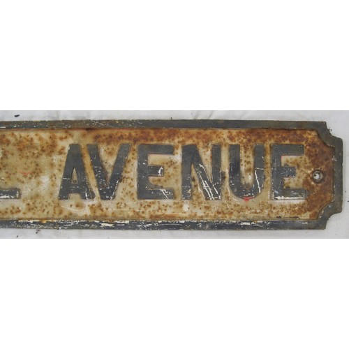 4 - A cast iron street sign of local interest named 