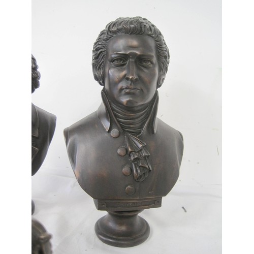 23 - 1970 bust of Beethoven and Mozart along with a resin bust of the sphinx