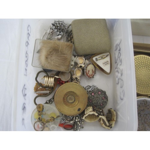 66 - A tub of mainly vintage costume jewellery