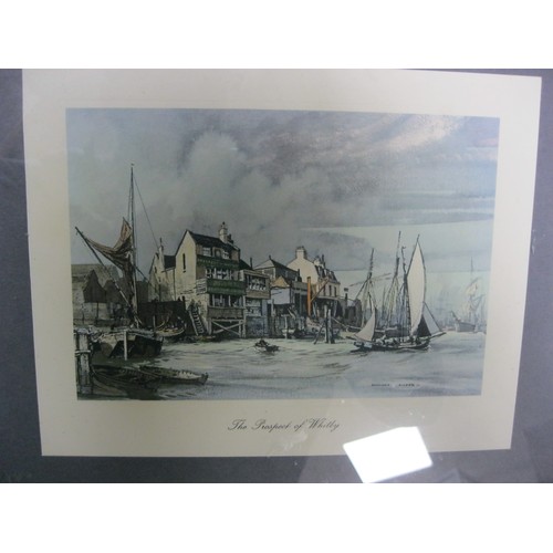 60 - Four small framed and glazed decorative pictures - a colour print after Rowland Hilder 'The Prospect... 