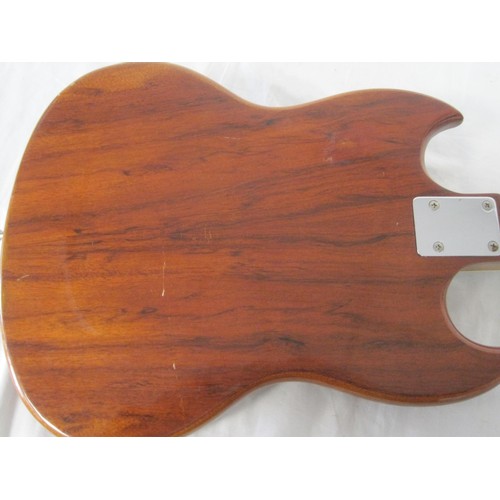 89 - An electric guitar, manufacturer name appears to be 'Kay' but wear to marking.