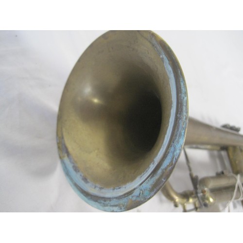 91 - A brass melody maker trumpet, uncased, no mouthpiece.