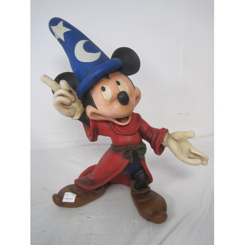 195 - A statue of Mickey Mouse as the Sorcerer's Apprentice in Fantasia, moulded plastic, slight a/f, heig... 