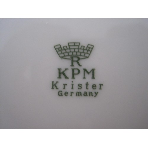 208 - KPM part dinner and tea ware in leaf pattern. (Mainly dinner ware, a few tea plates. No cups and sau... 