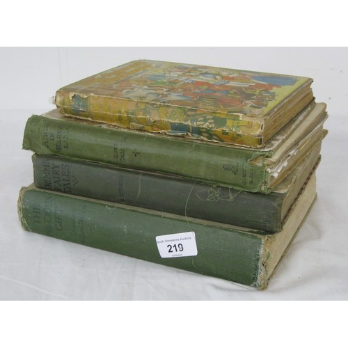 219 - Four books Alice in Wonderland with illustrations by Mabel Lucie Atwell, Hans Anderson fairy's stori... 