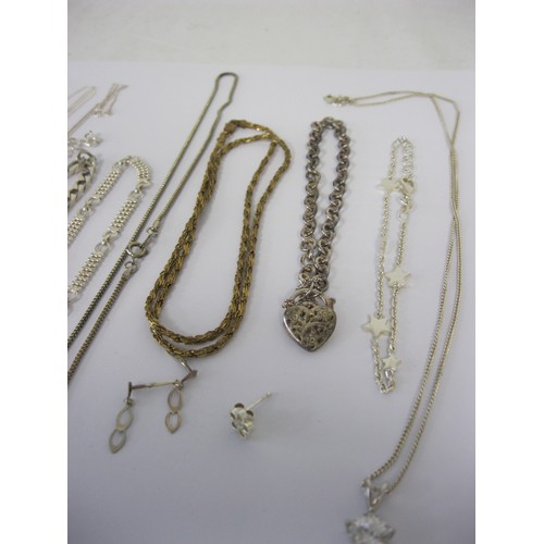 118 - Quantity of Silver Jewellery, including pendants, bracelets and lockets 68gms