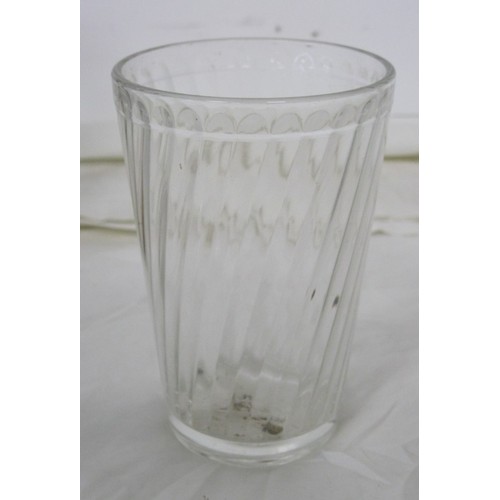 248 - An assortment of mixed glassware (several items a/f) including sundae dishes, salts, a wood-mounted ... 