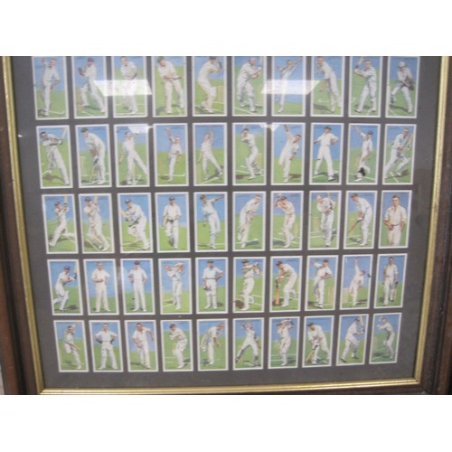 73 - Four framed sets of cigarette cards to include the following all as per pictures