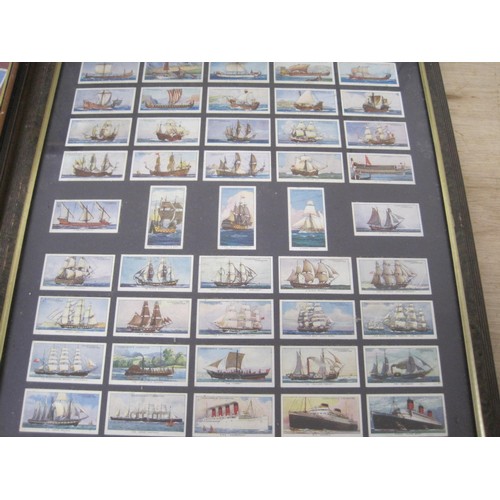 73 - Four framed sets of cigarette cards to include the following all as per pictures