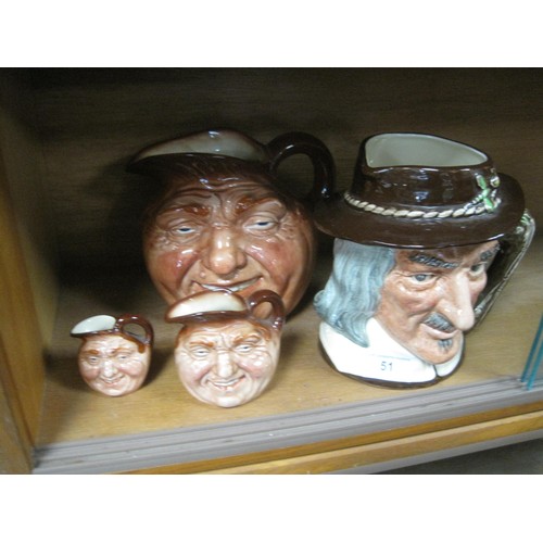 51 - Four Royal Doulton Toby Jugs