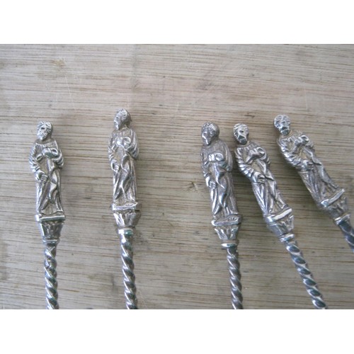 34 - Set of Silver Apostle Spoons