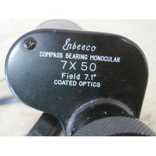 104 - Enbeeco Compass Bearing Monocular 7 x 50 magnification