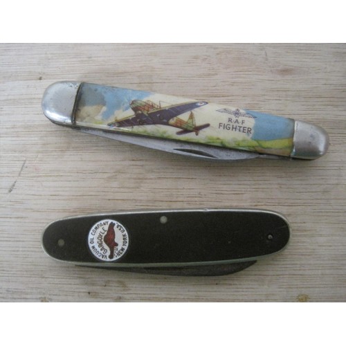 32 - Gargoyle Vacuum Oil Company of New York USA advertising penknife together with a WW2 period RAF Figh... 