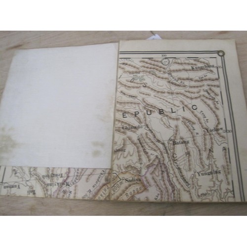 29 - H4858/88  A vintage Bacon's large print wall hanging school Map of India. 123cms by 93cms.