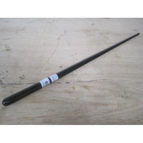 18 - H4858/67  A vintage ebony conductors Baton 53.5cms long.