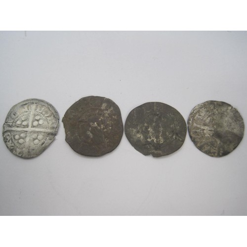 4 - A group of 4 Edward I (1272-1307) silver pennies comprising: London mint x 2, both worn; 1 x unknown... 