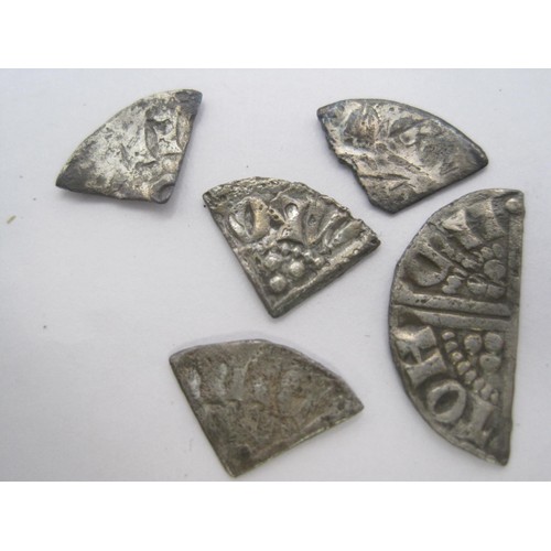 7 - A selection of Henry II and Henry III cut pennies comprising 5 Henry III cut fractions, a Henry III ... 