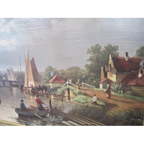 50 - An oil on canvas of sailing boats