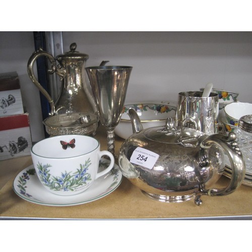 269 - A selection of good quality silver plate Teapot ,Coffee pot ,Tankard and Sugar bowl