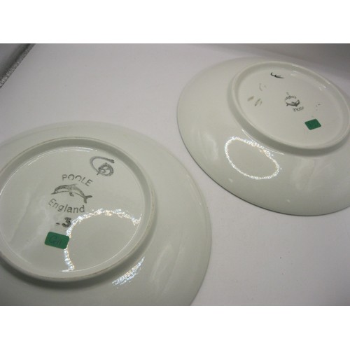 98 - Two Poole Pottery Delphis 8 inch plates in exceptional condition having been purchased by the vendor... 