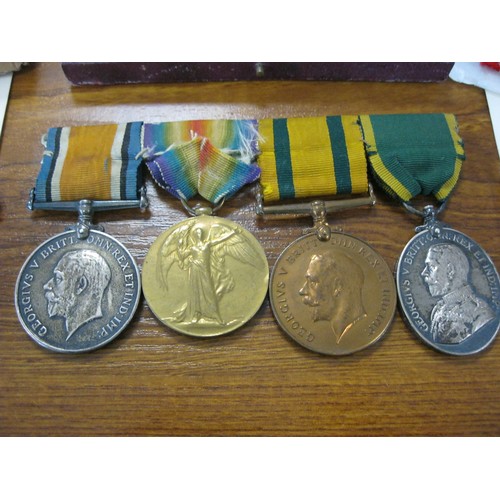 135 - A WW1 Medal Group awarded to 991 Sjt A W Box, Hampshire Regiment and comprising the British War Meda... 