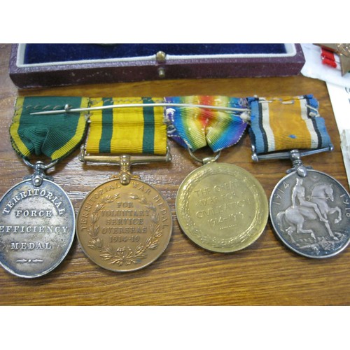 135 - A WW1 Medal Group awarded to 991 Sjt A W Box, Hampshire Regiment and comprising the British War Meda... 