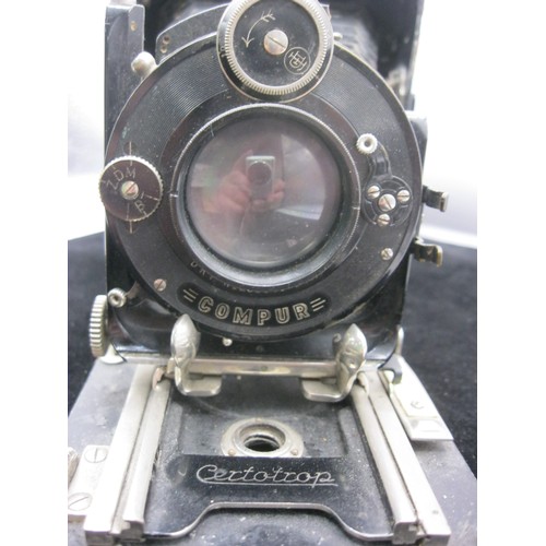 93 - A Certotrap Compur plate camera with Jon Schneider & Co Xener lens, bellows good