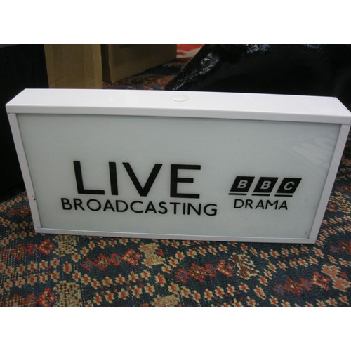 163 - A 'Live Broadcasting BBC Drama' light box