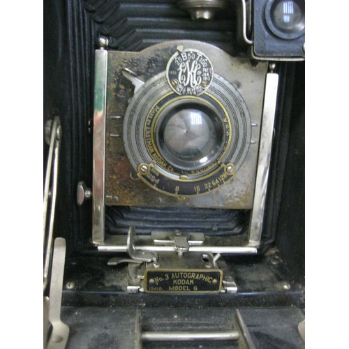 196 - 5 antique Kodak folding bellows cameras comprising 2 x Kodak No1, a Kodak No1A, a Kodak No2A and a K... 