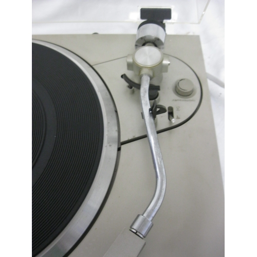 111B - A Pioneer PL200 Direct Drive turntable in working order, Pioneer cartridge fitted, perspex cover int... 