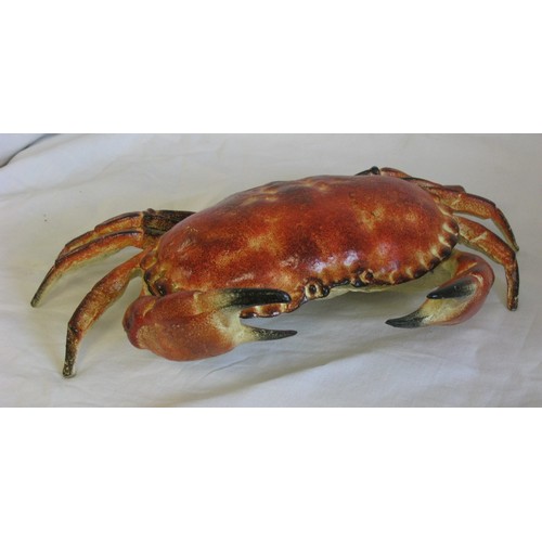 15 - Cast Iron Storage box with hinged lid, modelled as a Crab