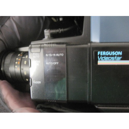 24 - Ferguson Videostar camera and accessories with soft carry case, a Hitachi Video Tuner VT-TU65E and b... 