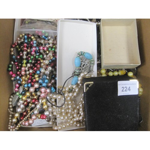 38 - Two Boxes of  Mixed Vintage Costume Jewellery.