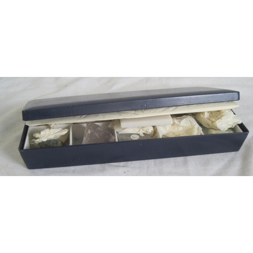 140 - A Gregory, Bottley & Lloyd boxed set of nine mineral specimens to demonstrate Mohs scale of hardness