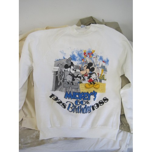 169 - Walt Disney branded clothes - Tarzan t-shirt, Fort Wilderness zip jacket, Mickey's 60th Birthday (a/... 