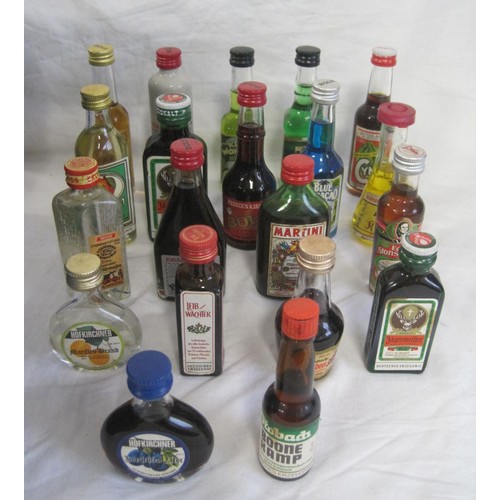 112 - Twenty alcohol liqueur miniatures, including Bols, Jagermeister, etc