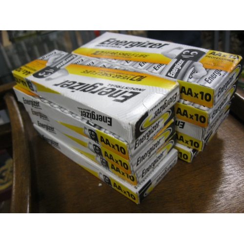 20 - 10 x 10 packs of Energizer AA batteries, expiry date 2033, all sealed