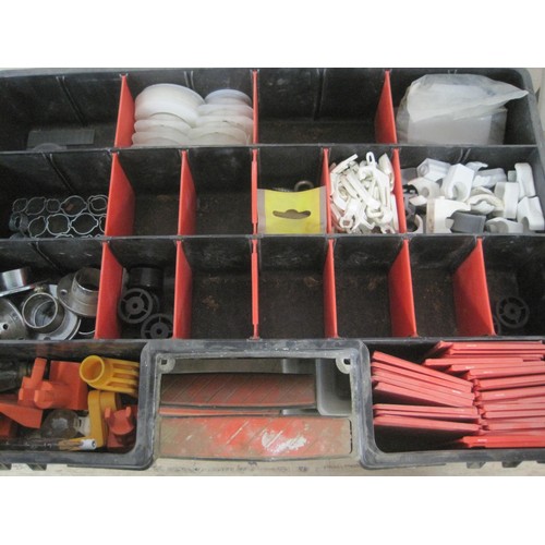 53 - 4 x 25 compartment storage cases with contents