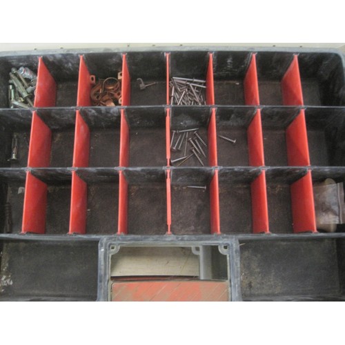 53 - 4 x 25 compartment storage cases with contents