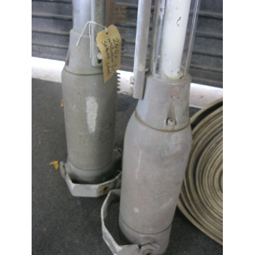 61 - A pair of 240V inspection pit sealed lamps